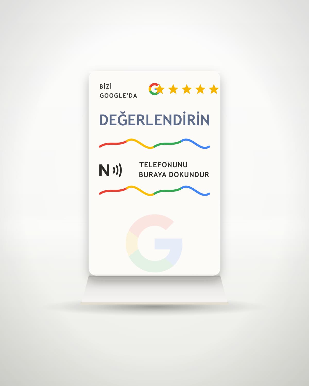 Google Yorum Standı — Beyaz / Sade